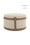 Woven Ottoman | Beige & Brown