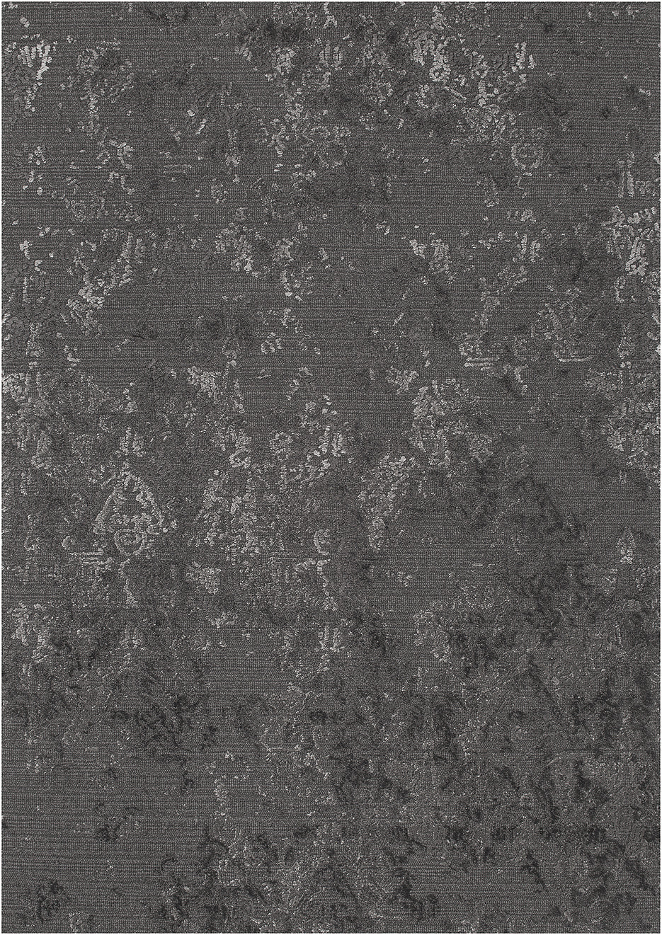 Close-up of the Titanium Gray & Pebble Gray carpet showcasing a textured pattern and fabric details. thumbnail_1