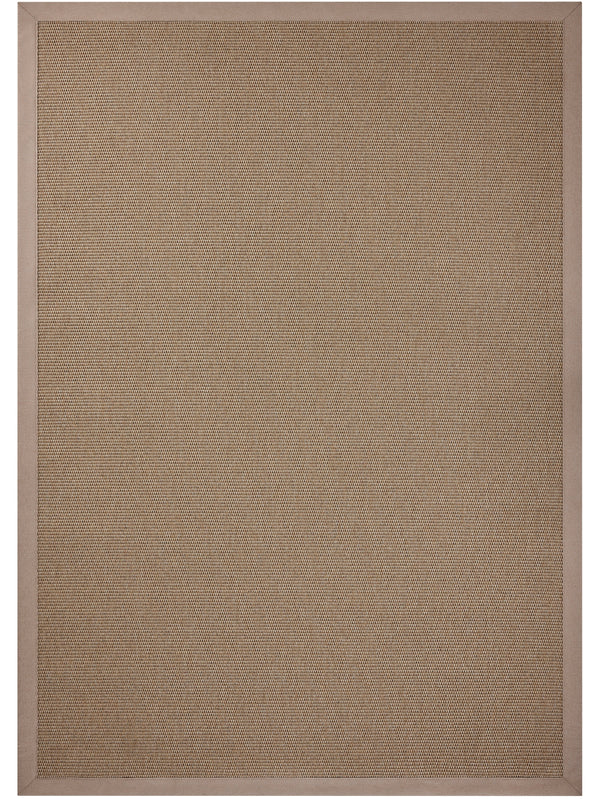 Beige textured durable outdoor rug with a plain design thumbnail_1