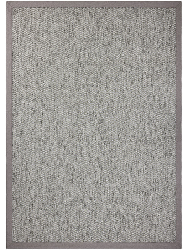 Gray textured durable outdoor rug thumbnail_1