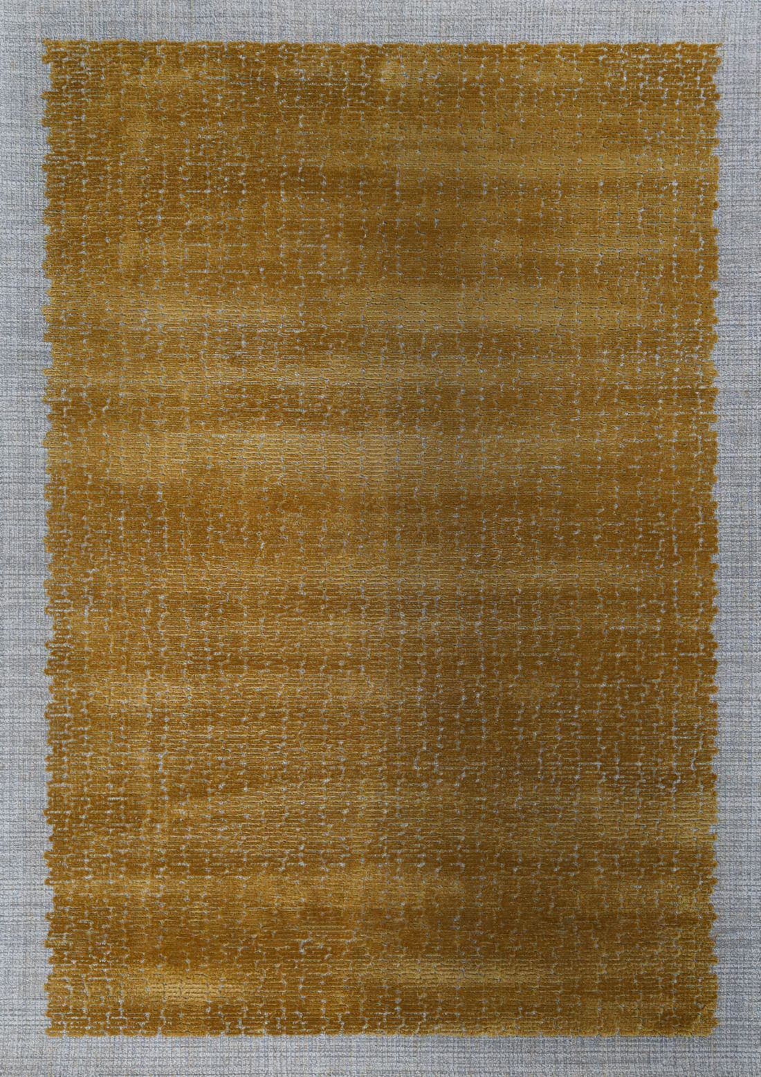 Close-up of the Scribble - Yellow rug texture, highlighting its unique weave and rich color variation. thumbnail_1