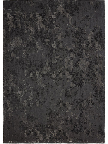 Dark gray textured rug with subtle pattern on a plain background thumbnail_1