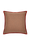 Velvet Piped Woven Square Cushion - Red & Crimson