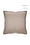 Velvet Piped Woven Square Cushion - Brown & Brown