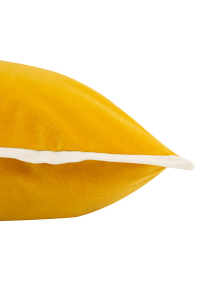 Rectangular Cushion | Yellow & Cream - Velvet