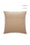 Velvet Piped Square Cushion - Camel & Cream