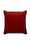 Velvet Piped Square Cushion - Red & Navy