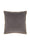 Velvet Piped Square Cushion - Gray & Camel