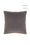 Velvet Piped Square Cushion - Gray & Camel