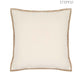 Cream & Camel Velvet cushion close-up. Soft furnishing accent from HAREMLIQUE Istanbul x STEPEVI collection.