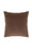 Velvet Piped Square Cushion - Brown & Camel