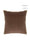 Velvet Piped Square Cushion - Brown & Camel