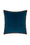 Velvet Piped Square Cushion - Navy & Brown