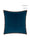 Velvet Piped Square Cushion - Navy & Brown