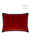Velvet Piped Cushion - Red & Navy