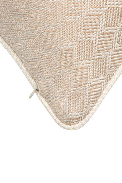 Square Cushion | Beige & Beige - Woven Fabric