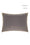 Velvet Piped Cushion - Gray & Camel