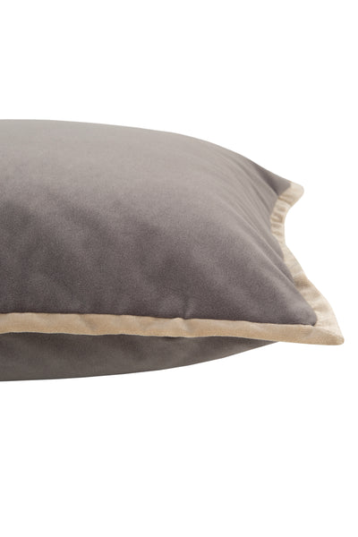 Rectangular Cushion | Gray & Camel - Velvet