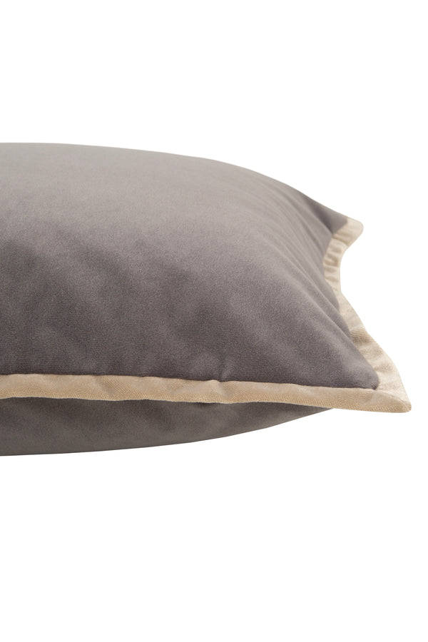 Rectangular Cushion | Gray & Camel - Velvet