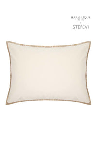 Rectangular Cushion | Cream & Camel - Velvet