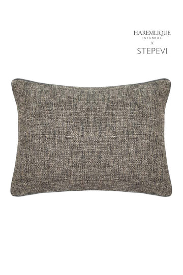 Coussin rectangulaire | Anthracite et gris - Tissu tissé