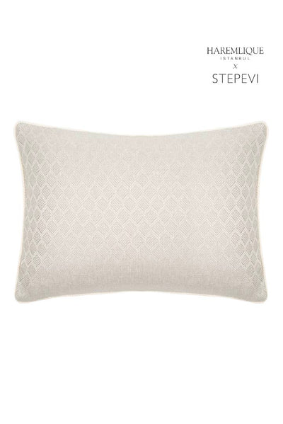 Rectangular Cushion | Gray & Cream - Woven Fabric