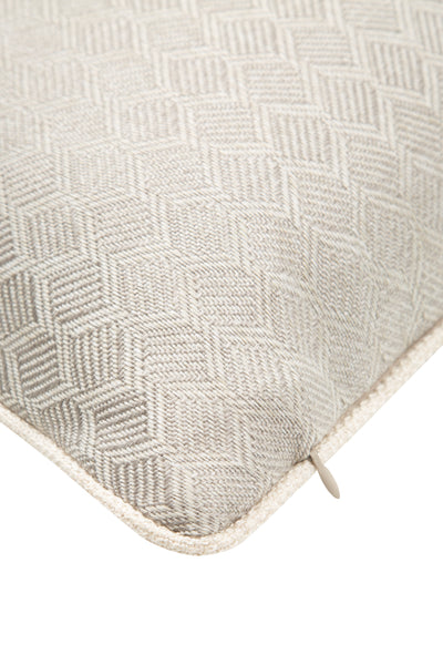 Rectangular Cushion | Gray & Cream - Woven Fabric
