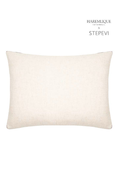 Rectangular Cushion | Cream & Black - Woven Fabric