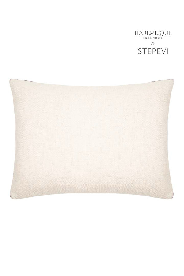 Rectangular Cushion | Cream & Black - Woven Fabric