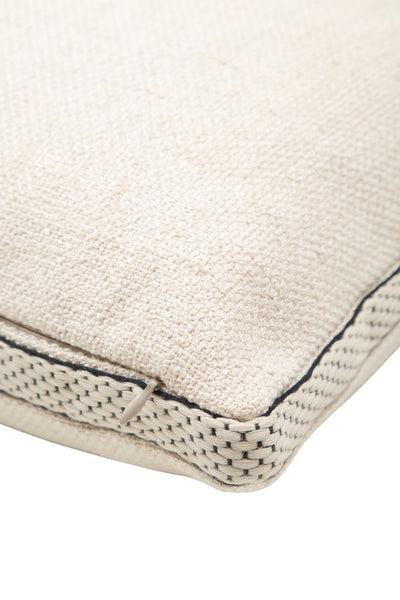 Rectangular Cushion | Cream & Black - Woven Fabric