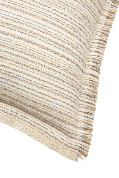 Floor Cushion | Cream & Brown - Woven Fabric