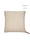Faux Leather Cord Piped Woven Floor Cushion - Beige & Brown