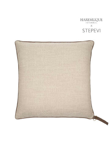Cuscino da pavimento | Beige & Marrone - Tessuto intrecciato