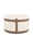 Woven Pouf - Cream & Brown