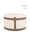 Woven Pouf - Cream & Brown