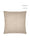 Woven and Faux Leather Cushion - Taupe & Brown
