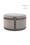 Velvet Pouf - Gray & Gray