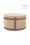 Velvet Pouf - Camel & Brown