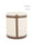 Woven Pouf - Cream & Brown