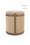 Velvet Pouf - Camel & Brown
