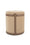 Velvet Pouf - Camel & Brown
