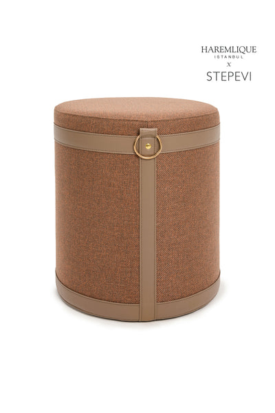 Woven Ottoman | Crimson