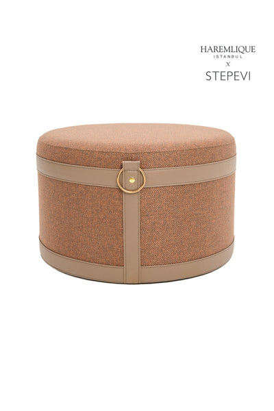 Woven Ottoman | Crimson