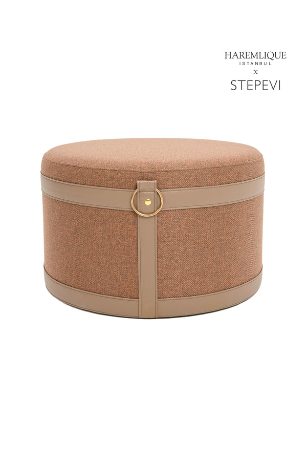 Woven Ottoman | Crimson