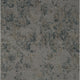 Close-up texture of an antique gray rug with lagoon blue floral lace patterns for elegant home décor. thumbnail_1