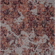 Close-up of the Lace rug in Pebble Gray with abstract Red Wood and Ruby Red floral pattern. Neutral, vintage style. thumbnail_1