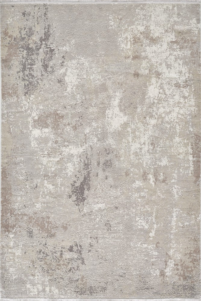 Abstract area rug, "Drift," featuring a distressed, neutral color palette, ideal for adding texture and visual interest to