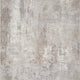 Close-up view of a "Terrain" area rug, showcasing its distressed, abstract pattern and neutral color palette.