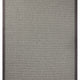 Gray textured durable outdoor rug with a black border thumbnail_2