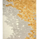 Textured area rug featuring a yellow abstract floral design on a neutral background. Sakura rug. thumbnail_1